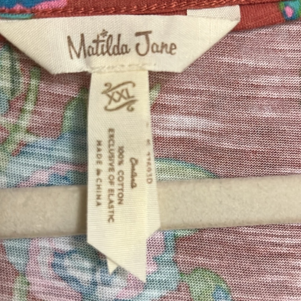 MATILDA JANE Brown/Green/Pink/White Floral Looks To Frill Dress, Size XXL, GUC. - Picture 7 of 12